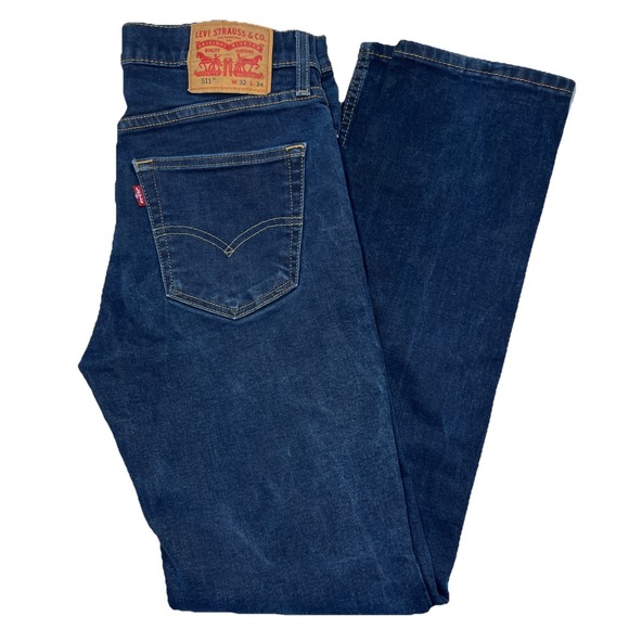 Levi's Other - Levi's 511 Blue‎ Jeans Men's 32x34 Dark Wash EUC Preppy Cowboy Western Work
